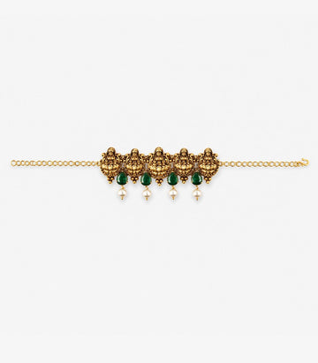 Gold Peacock Drop Designer Armlet