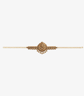 Gold Floral Medallion Adjustable Armlet