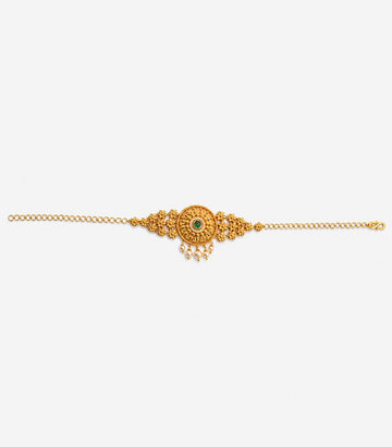 Gold Antique Floral Designer Armlet