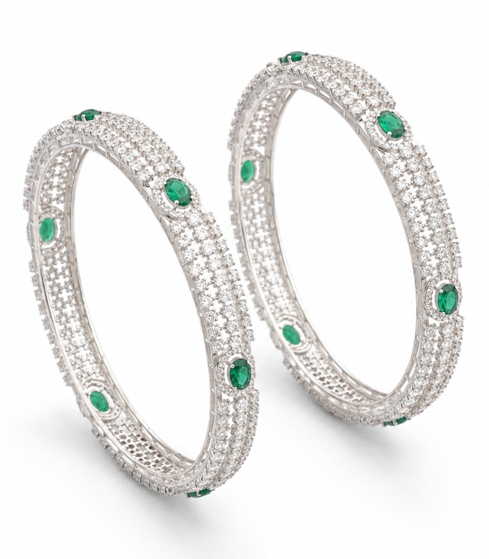Pair of Classy Diamond Bangles