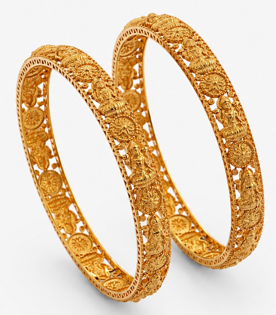 Traditional Gold Bangles Set