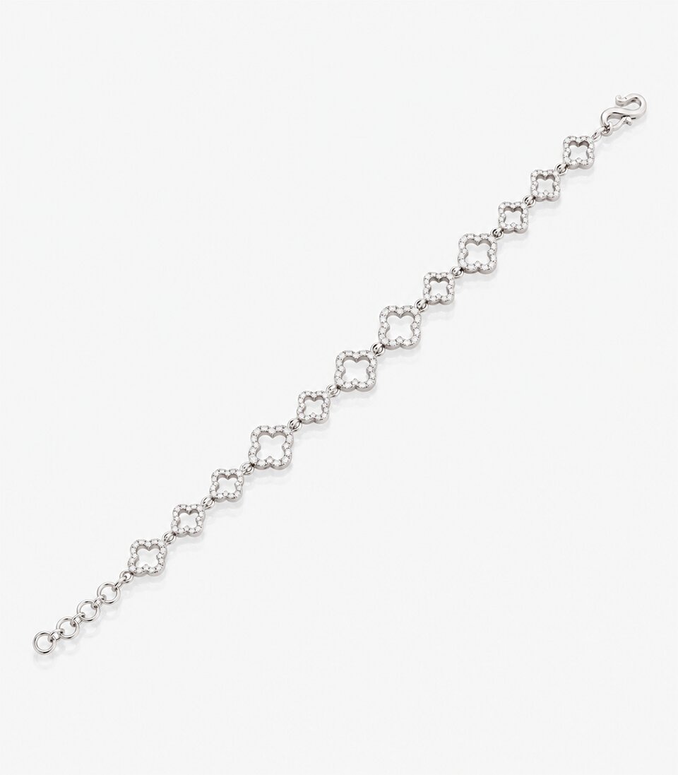 Contemporary White Link Bracelet