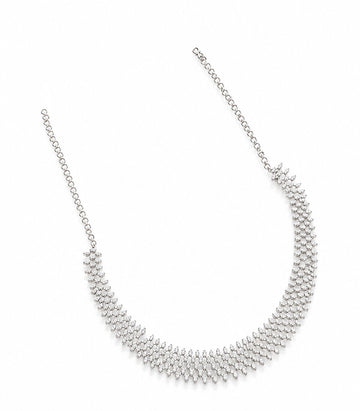Modern Diamond Necklace With Geometric Design