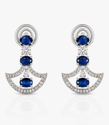 Elegant Silver Earrings Featuring Radiant Blue Gemstones