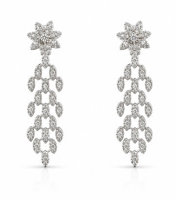 Pair Of Diamond Chandelier Earrings