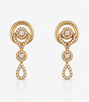 Sophisticated Gold and Diamond Earrings with Timeless Elegance