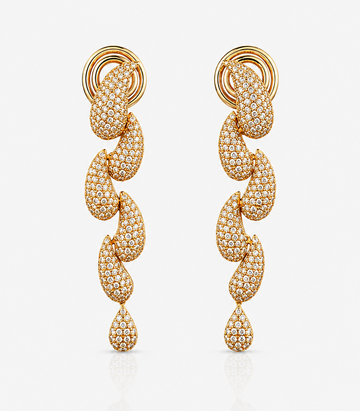 Traditional Gold Earrings Showcasing Classic Mango Motif Design
