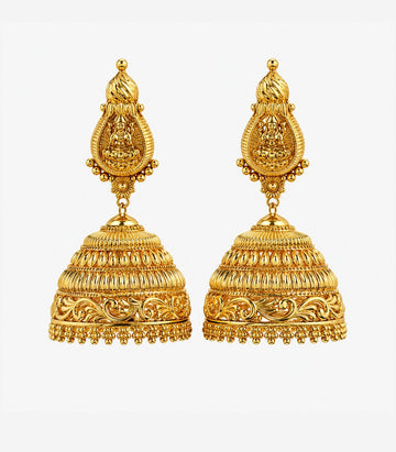 Heritage Temple Jhumka Earrings