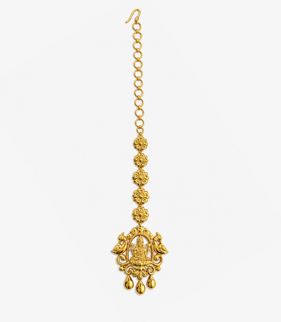 Temple Floral Drop Maang Tikka