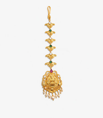 Temple Bridal Jhumka Maang Tikka