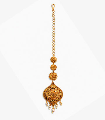 Antique Temple Drop Maang Tikka