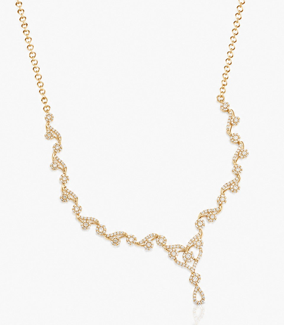 A Delicate Gold Necklace Featuring A Dainty Chain