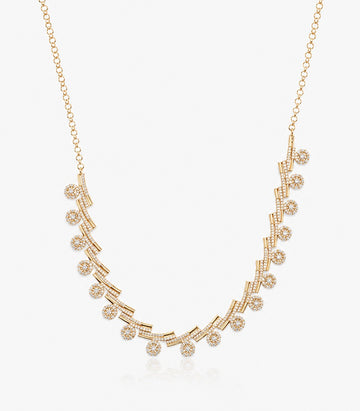 A Modern Gold Necklace Featuring A Zigzag Pattern