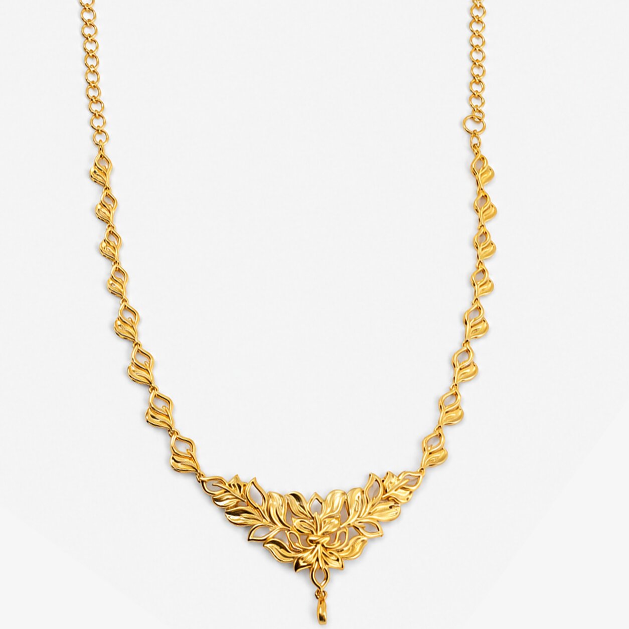 Antique V-Shaped Floral Necklace