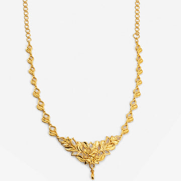 Antique V-Shaped Floral Necklace