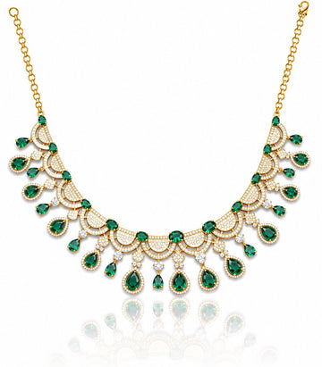 Antique Sun Motif Gold Necklace