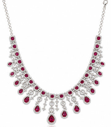 Ruby Drop Stone Necklace