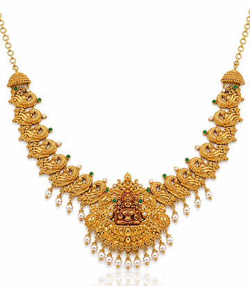 Grand Temple Bridal Gold Necklace