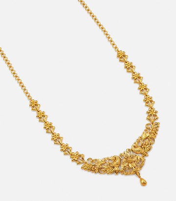 Minimal Gold Bead Chain Necklace