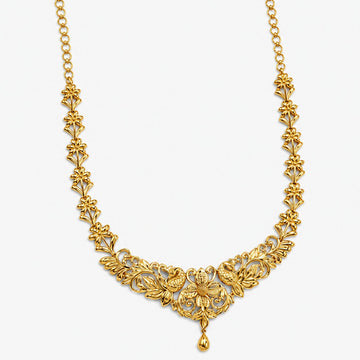 Antique Floral Gold Necklace