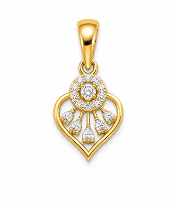 Floral Heart Gold Pendant