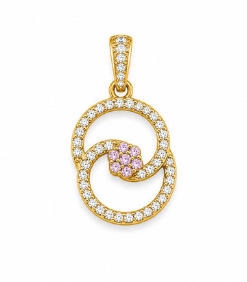 Diamond Infinity Swirl Gold Pendant