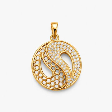 Diamond Yin Yang Gold Pendant