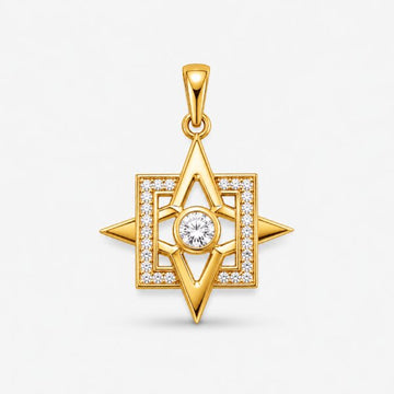 Diamond North Star Gold Pendant