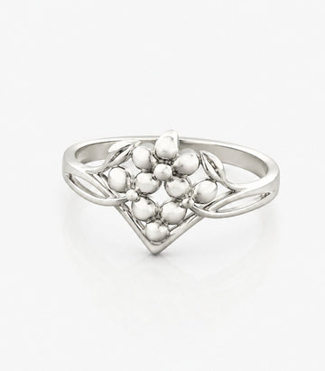 Diamond Ring With Small Circle Design Pattern