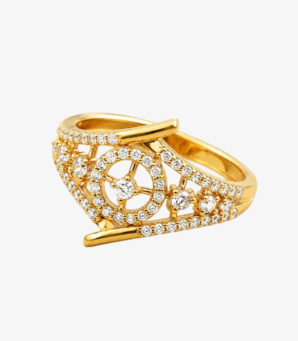 Gold Ring With Diamond Accents