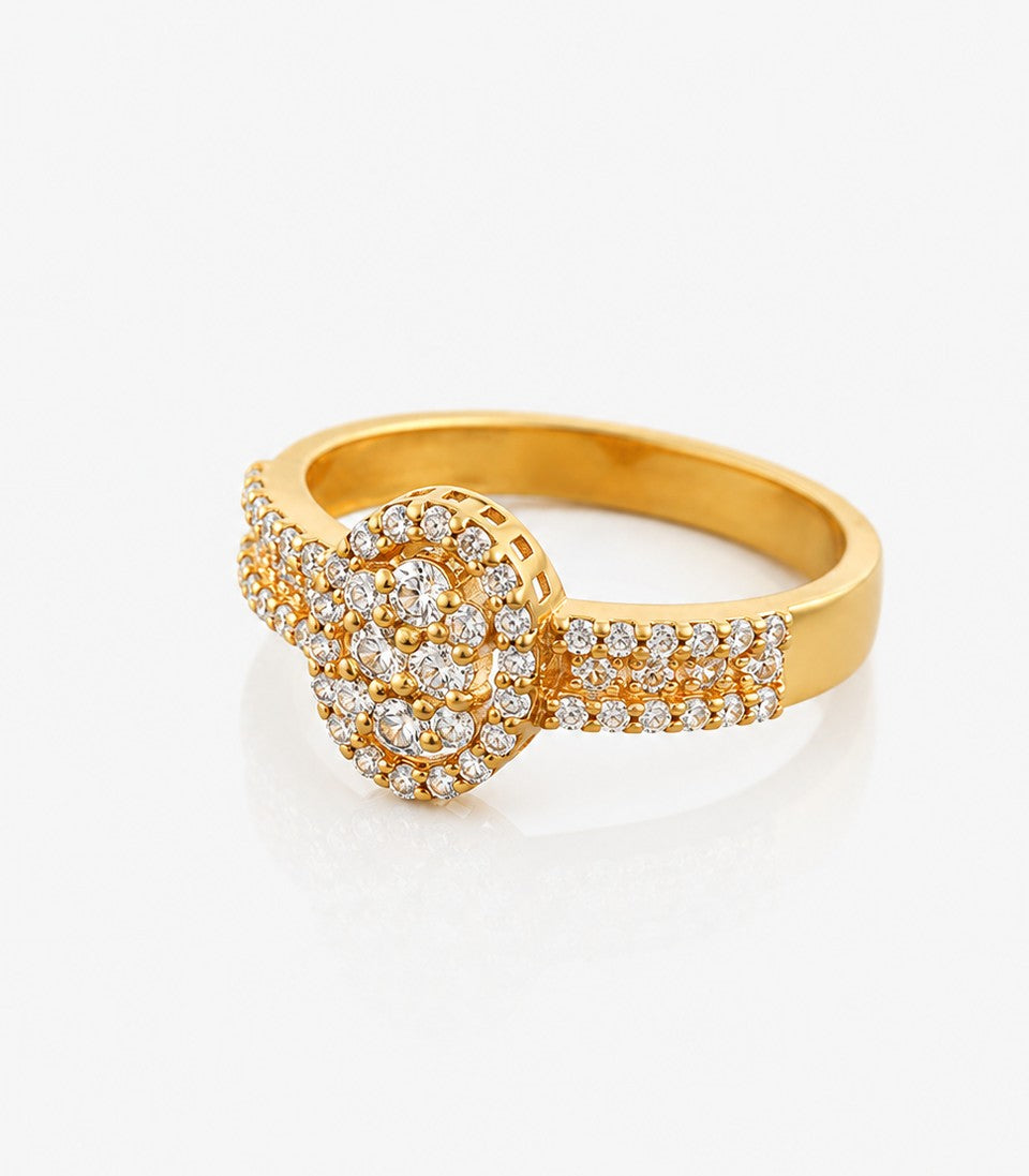 Gold Ring With Diamond Accents