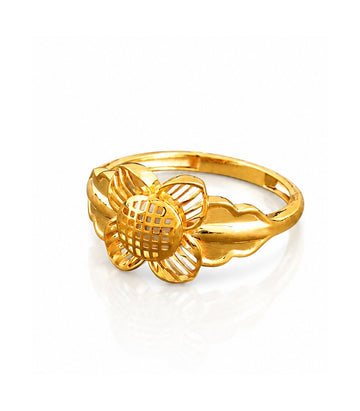Delicate Floral Gold Ring