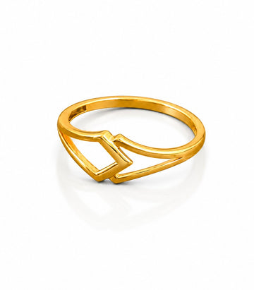 Sleek Yellow Gold Stackable Ring