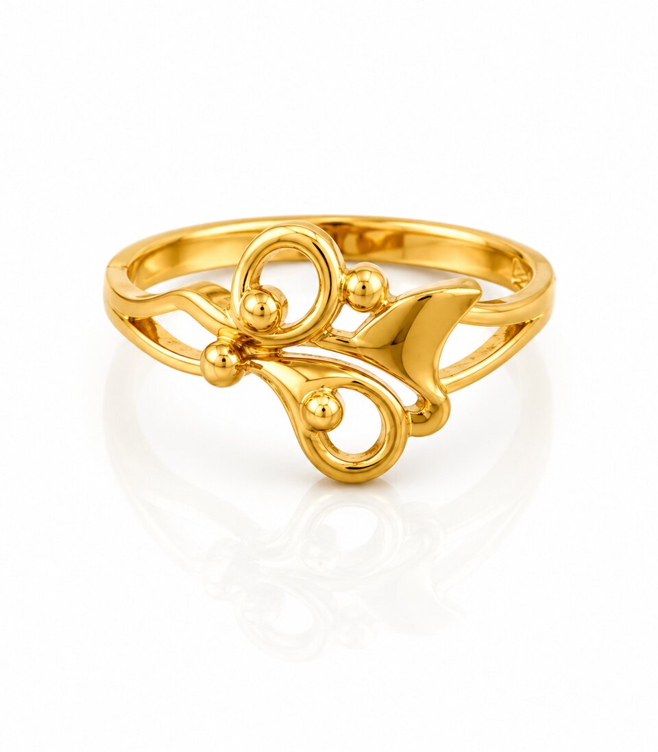 Classic Blossom Gold Ring for Women
