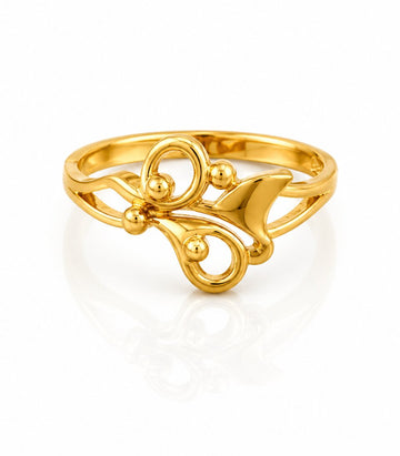 Classic Blossom Gold Ring for Women