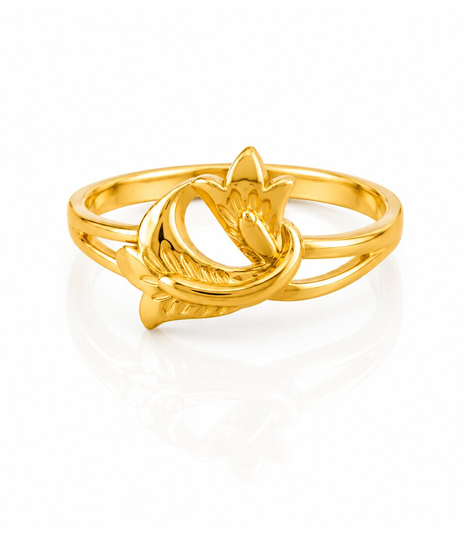 Golden Blossom Artisan Ring