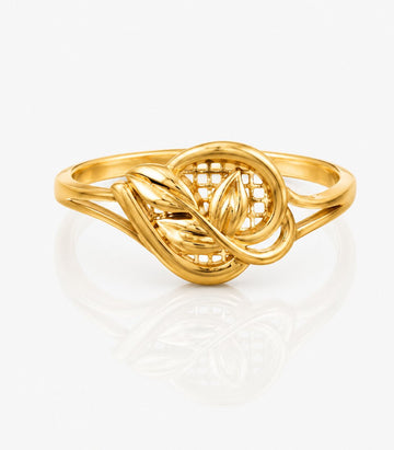 Premium Floral Gold Cocktail Ring
