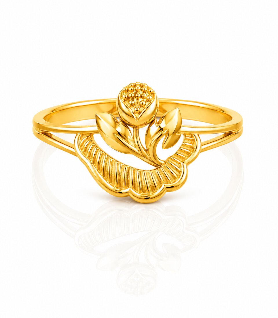 Sunflower Bloom Gold Ring