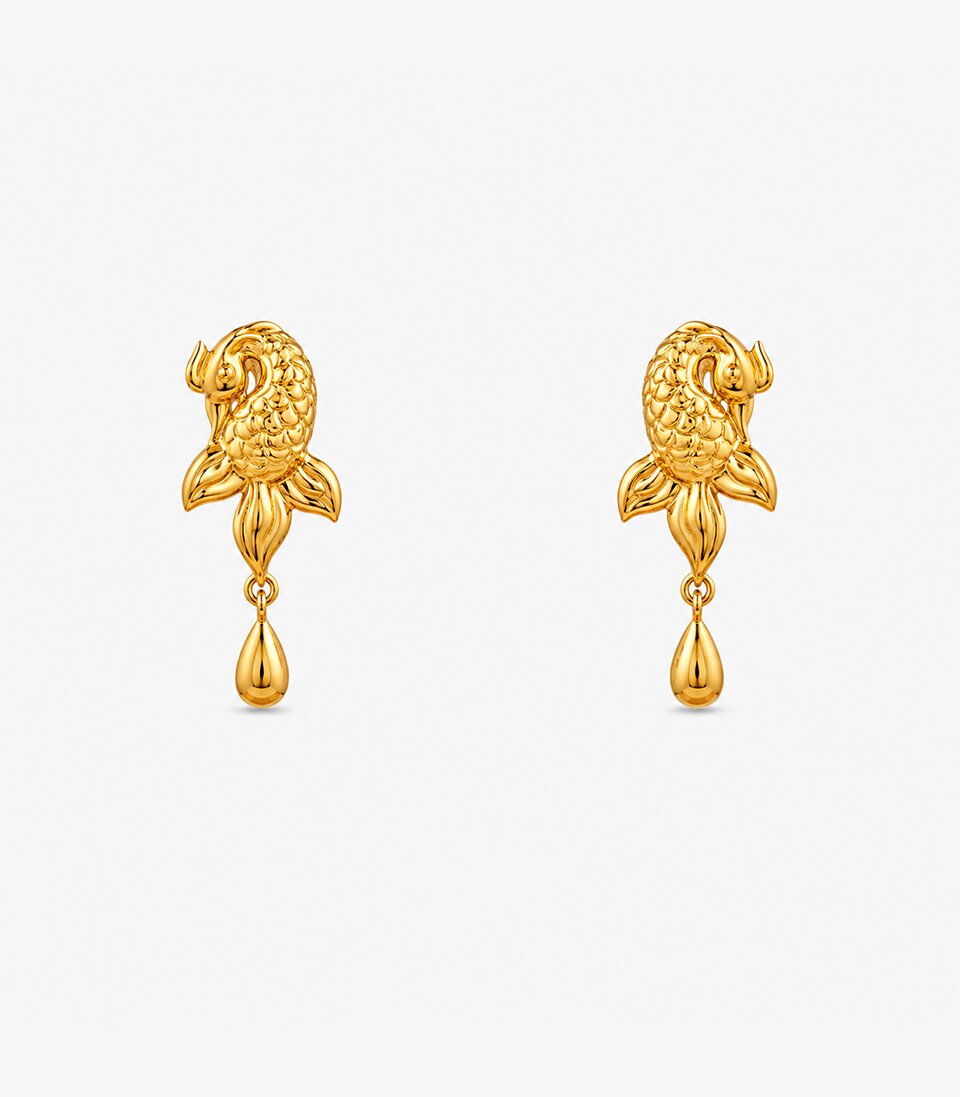 Dancing Peacock Stud Earrings