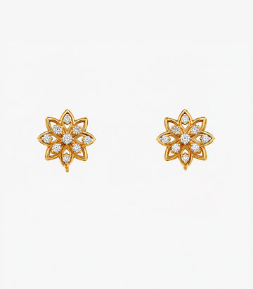 Sunburst Floral Stud Earrings