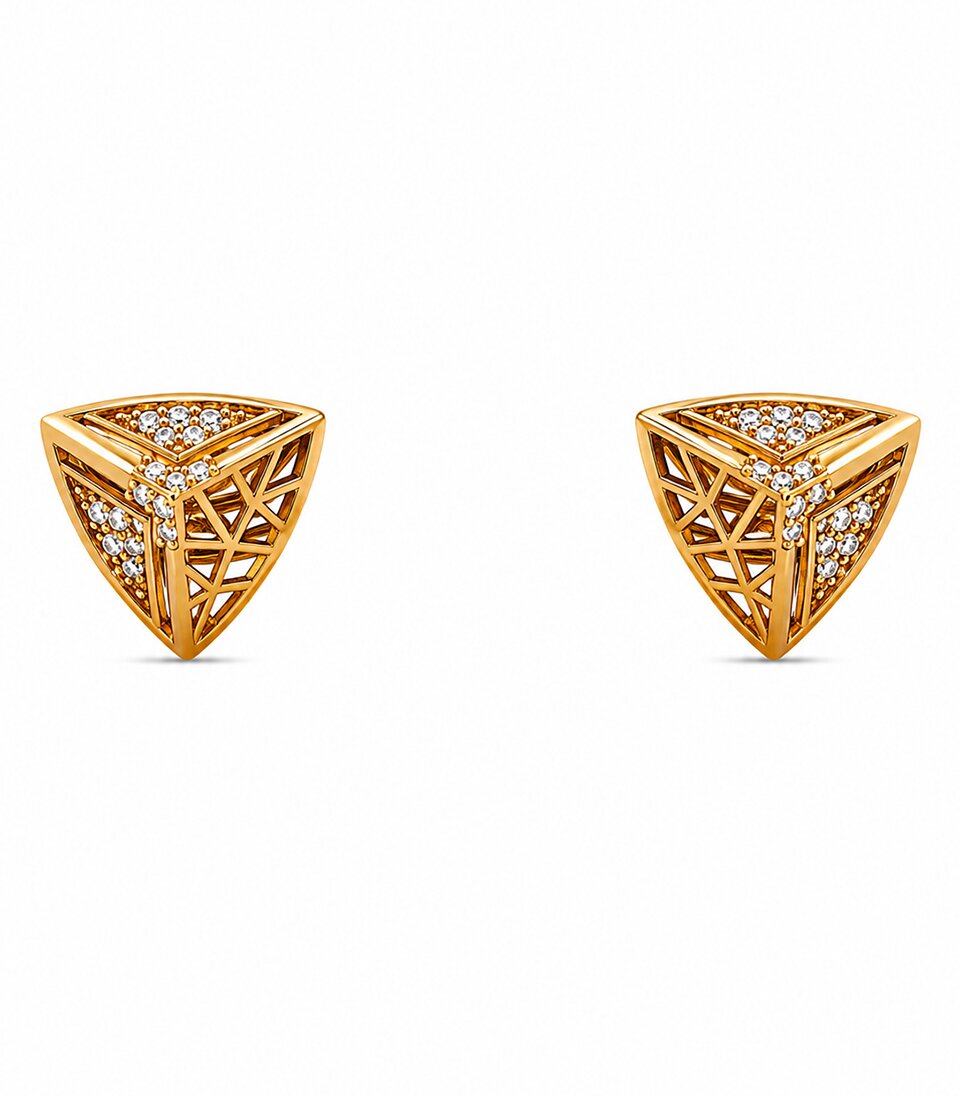 Triangle Pattern Stud Earrings