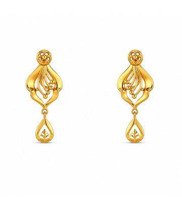 Temple Drop Stud Earrings