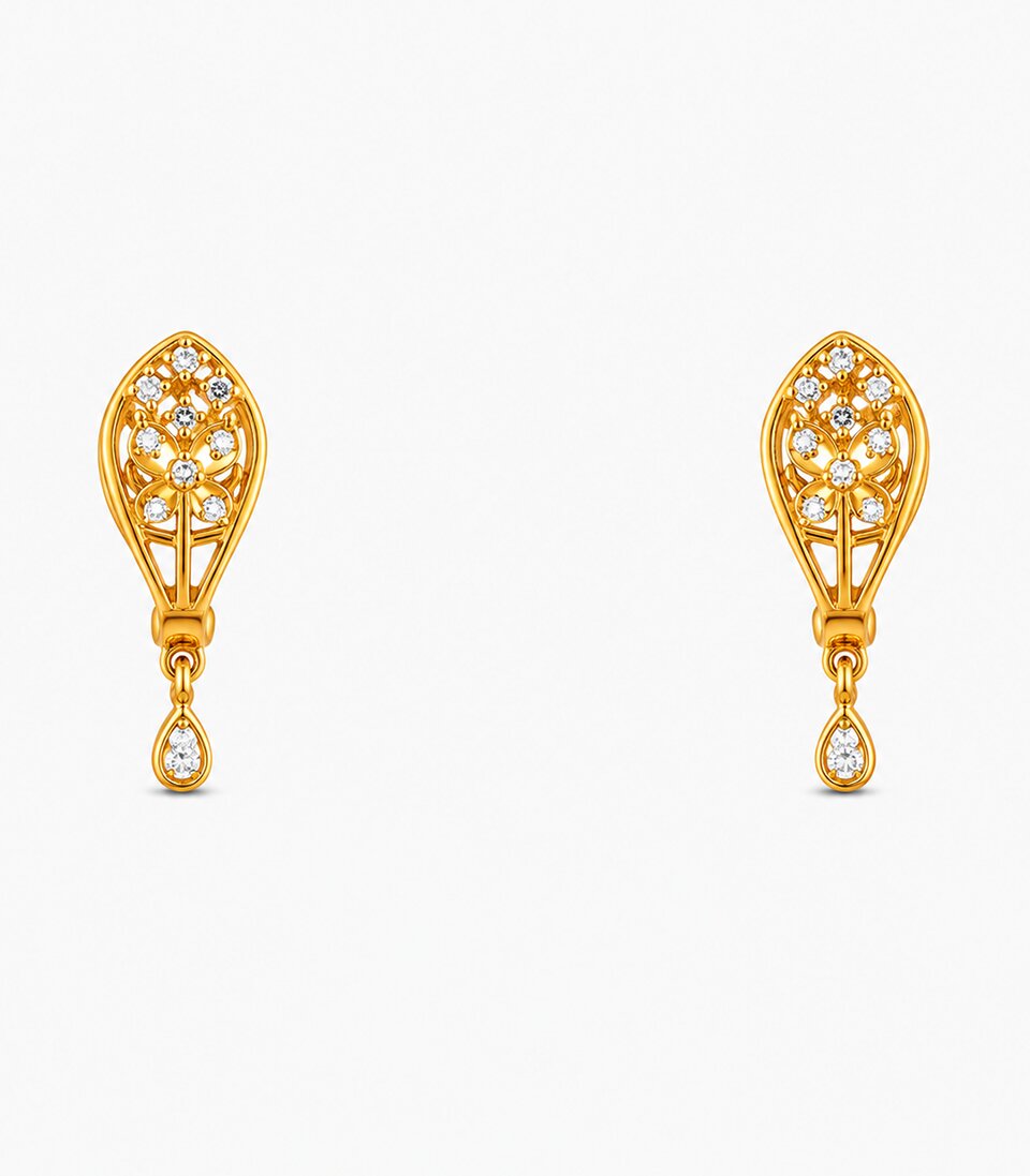 Vintage Teardrop Stud Earrings