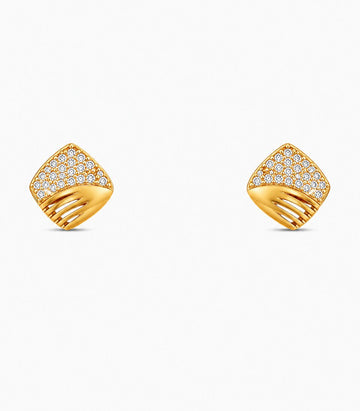 Diamond Shape Stud Earrings