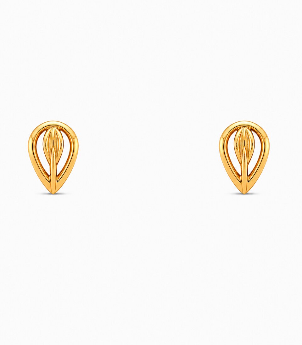 Teardrop Outline Stud Earrings