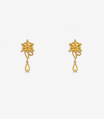 Star Drop Stud Earrings