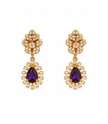 Sapphire Halo Stud Earrings